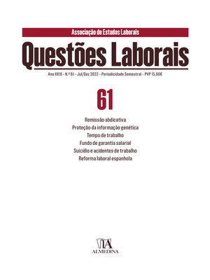 cover image of Questões Laborais N.º 61